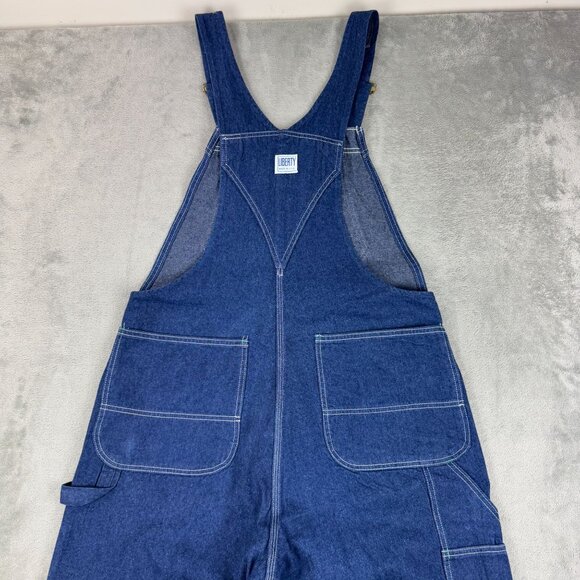 Vintage 90s Liberty Bib Denim Carpenter Overalls Mens Painter Workwear Utility - Picture 6 of 10